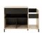 Buffet rangement vinyles ANNE imitation chêne et noir