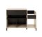 Buffet rangement vinyles ANNE imitation chêne et noir