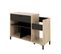 Buffet rangement vinyles ANNE imitation chêne et noir