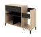 Buffet rangement vinyles ANNE imitation chêne et noir