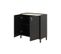 Amsterdam Buffet 2 Portes - Made In France - Décor Chataigner Et Noir - L 81 X P 36 X H 8 Cm