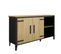 Buffet 2 portes/2 niches CORK imitation chêne/noir