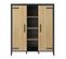 Buffet haut 2 portes CORK imitation chêne/noir