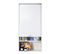 Meuble Haut De Cuisine Blanc 1 Rideau 3 Etagères L 60 H 123.6 P 35 Cm