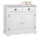 Buffet Blanc 2 Portes 2 Tiroirs Charme 2 Niches L 101 H 90 P 42 Cm