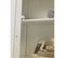 Vaisselier Blanc 4 Portes Coulissantes 2 Tiroirs 5 Niches L 121 H 198.8 P 42.3 Cm