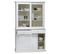 Vaisselier Blanc 4 Portes Coulissantes 2 Tiroirs 5 Niches L 121 H 198.8 P 42.3 Cm