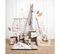 Tapis De Chambre Enfant Tipi 130x90cm En Acrylique Beige