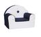 Fauteuil Club 42x51cm En Coton Blanc