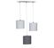 Suspension Lumineuse Trio Plafonnier En Coton Gris