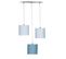 Suspension Lumineuse Trio Plafonnier En Coton Bleu