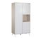 Armoire 3 Portes 1 Niche Happy - Blanc Et Bois