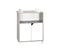 Scandi - Commode 2 Portes Et 1 Niche Gris