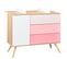 Seventies - Commode 3 Tiroirs + 1 Porte Rose