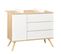 Seventies  - Commode 3 Tiroirs + 1 Porte Blanc