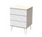 Petite Commode 3 Tiroirs Happy - Blanc Et Bois