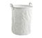 Panier De Rangement 31x39x31cm En Coton Blanc