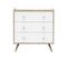 Commode 3 Tiroirs Access - Blanc Et Bois