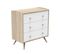 Commode 3 Tiroirs Access - Blanc Et Bois