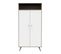 Armoire 2 Portes 1 Niche Access - Blanc Et Bois