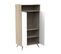 Armoire 2 Portes 1 Niche Access - Blanc Et Bois