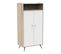 Armoire 2 Portes 1 Niche Access - Blanc Et Bois