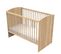 Lit Bébé 120 X 60 Avec Têtes De Lit Arrondies En Bois Décor Chêne Doré