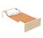 Lit Évolutif 140x70 - Little Big Bed En Bois Décor Chêne Velours Et Balustres Blancs