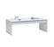 Table Basse 120cm Plateau Relevable Darwin Blanche