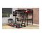 Lit Mezzanine Enfant En Bois Épicéa Massif Verni Noir + Sommier - L 90 X L 190 Cm - Ashton