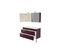 Rega Salle De Bain Complete Double Vasque L 120 Cm - Aubergine Brillant