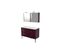 Rega Salle De Bain Complete Double Vasque L 120 Cm - Aubergine Brillant