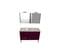 Rega Salle De Bain Complete Double Vasque L 120 Cm - Aubergine Brillant