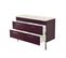 Rega Salle De Bain Complete Double Vasque L 120 Cm - Aubergine Brillant