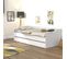 Lit gigogne avec sommiers ALIX 90 X190 cm blanc