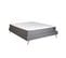 Lit Borea 140x190 Tissu + 1 Sommier + 1 Matelas Carlton / Gris Foncé