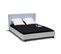 Lit Atlanta 140x200 + 1 Sommier + 1 Matelas Carlton / Blanc