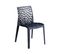 Lot De 4 Chaises Empilables Tela / Gris Foncé