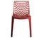 Lot De 4 Chaises Empilables Tela / Rouge