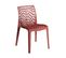 Lot De 4 Chaises Empilables Tela / Rouge