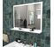 Meuble Sous-vasque Malaga 80 Cm + Vasque + Miroir + Colonne / Blanc