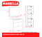 Meuble Sous-vasque Marbella 80 Cm + Vasque + Miroir + Colonne / Blanc