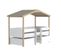 Lit Cabane Mi-hauteur 90x200 Sommier Et Tiroirs Inclus Kayla - Bois Et Blanc