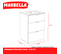 Meuble Sous-vasque 3 Tiroirs Marbella 60 Cm + Vasque / Blanc