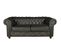 Canapé Chesterfield 2 Places Simili cuir - Noir