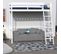 Lit Mezzanine 90x190 Sommier Inclus Dylan - Blanc