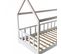 Lit Cabane Kiwi 90x190 + 1 Sommier + Barrière /blanc