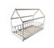 Lit Cabane Kiwi 90x190 + 1 Sommier + Barrière /blanc