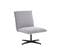 Fauteuil Lounge Pivotant En Tissu Gris Clair Avec Pied Central - Tanger