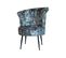 Fauteuil Vintage En Velours Aux Motifs Floraux - Baker